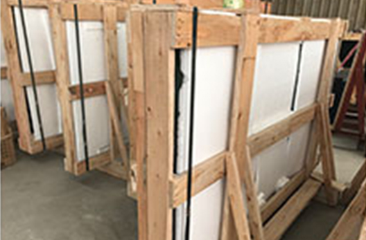 تعبئة وشحن مصنع الزجاج المقاوم للحريق