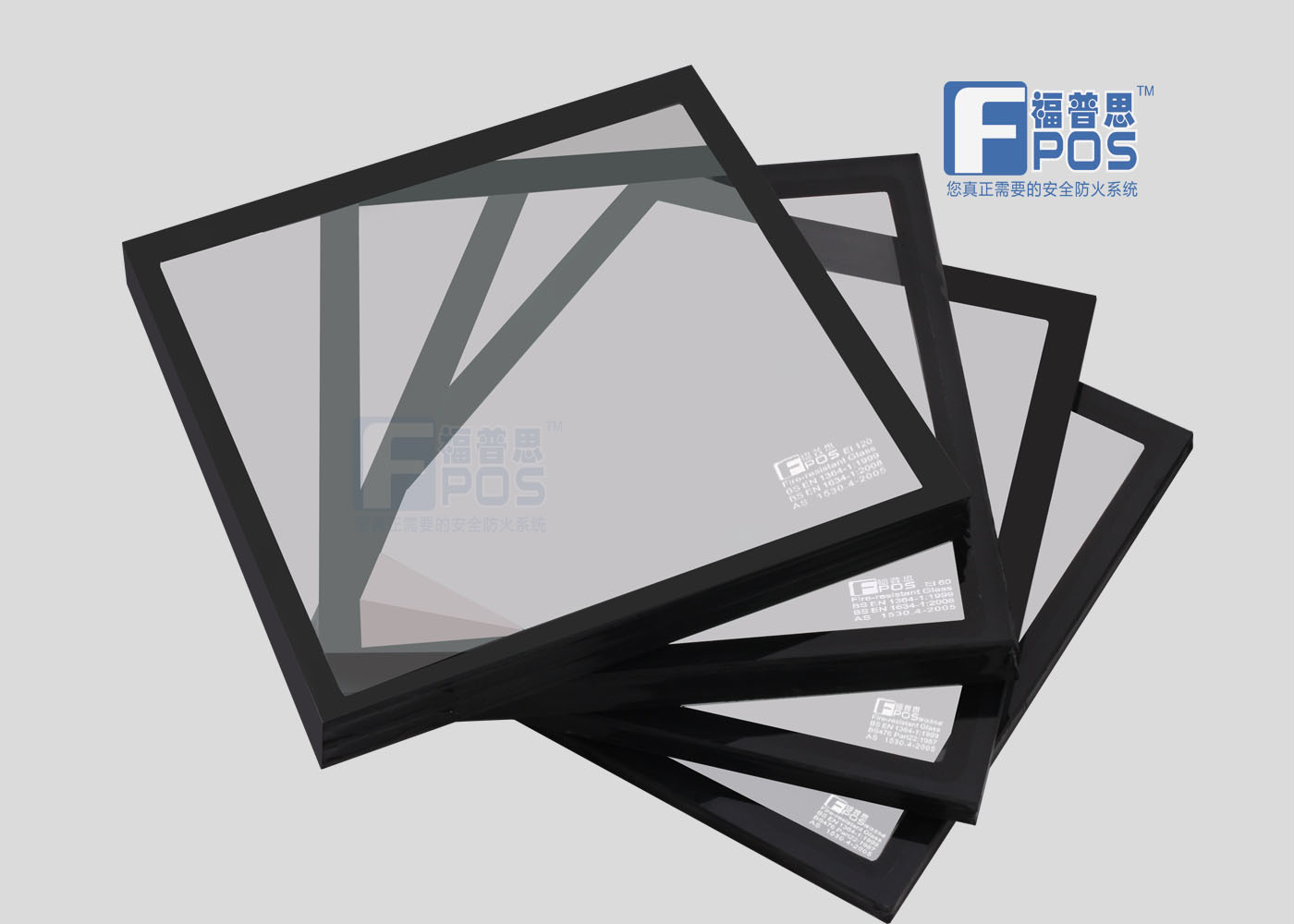 En1634 As1530.4 BS476 41mm Fpos عزل مقاوم للحريق / زجاج النزاهة