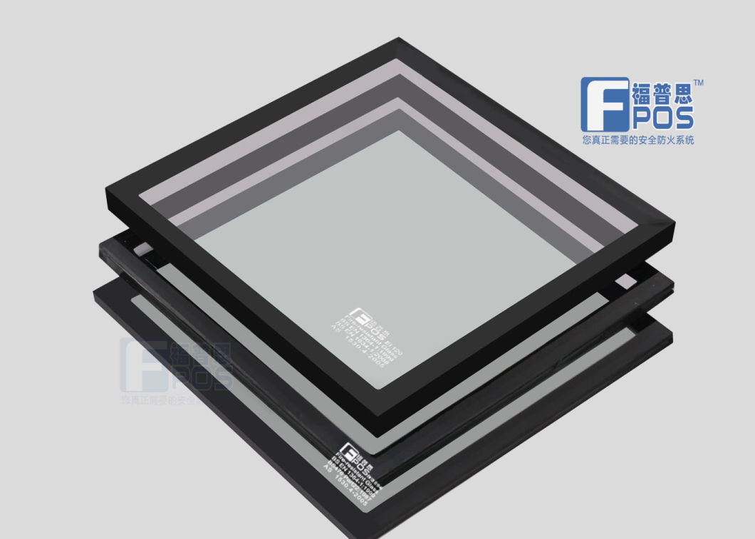 باب مقاوم للحريق مع زجاج